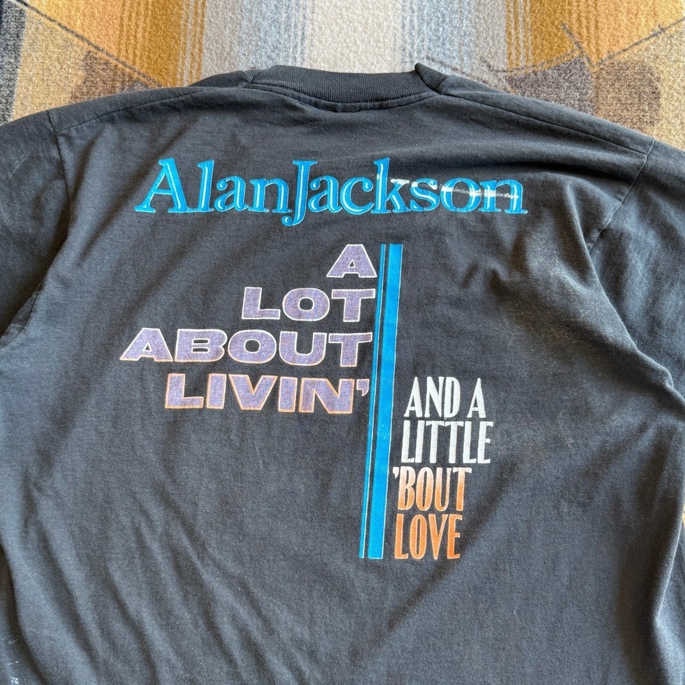 Vintage 1992 Alan Jackson Concert T-Shirt XL Screen Stars Best Country Music 90s - Picture 5 of 11